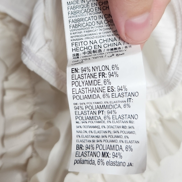 Roxy Brami White Crop Lightweight Summer Tank Top Sz Small - Picture 4 of 5